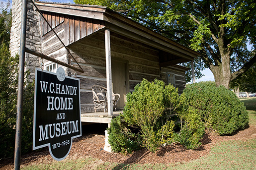 An exterior image of the W.C. Handy Home and Museum.