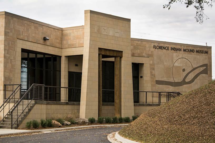 An exterior image of the Florence Indiana Mound Museum.